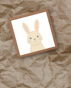 Framed illustration of a bunny rabbit
